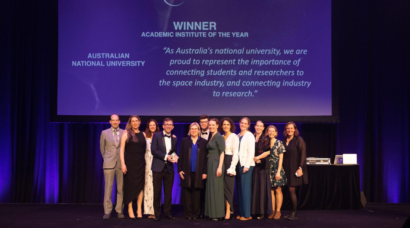 ANU InSpace Team onstage at the 2023 Australian Space Awards