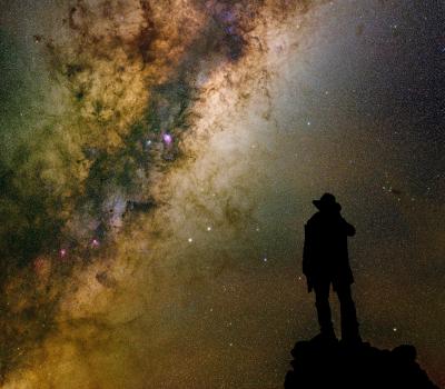Missions NSW SRN hero - Night Sky with person. Credit Seth Lazar