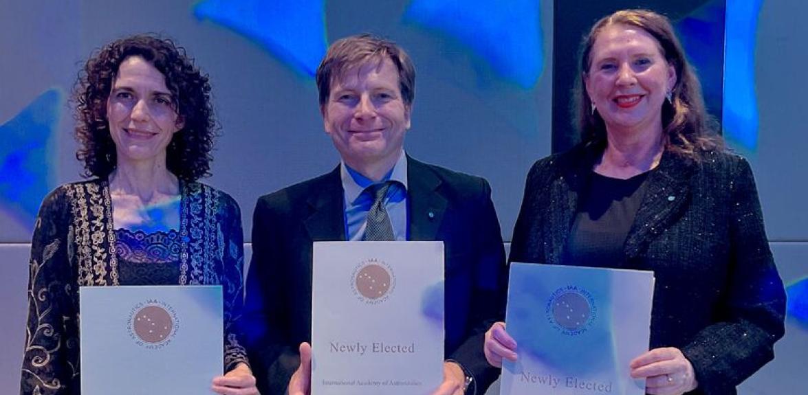 Professor Marta Yebra, Associate Professor Eduardo Trifoni, and Professor Anna Moore from ANU InSpace
