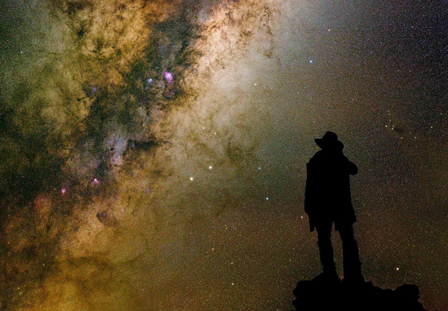 Missions NSW SRN hero - Night Sky with person. Credit Seth Lazar